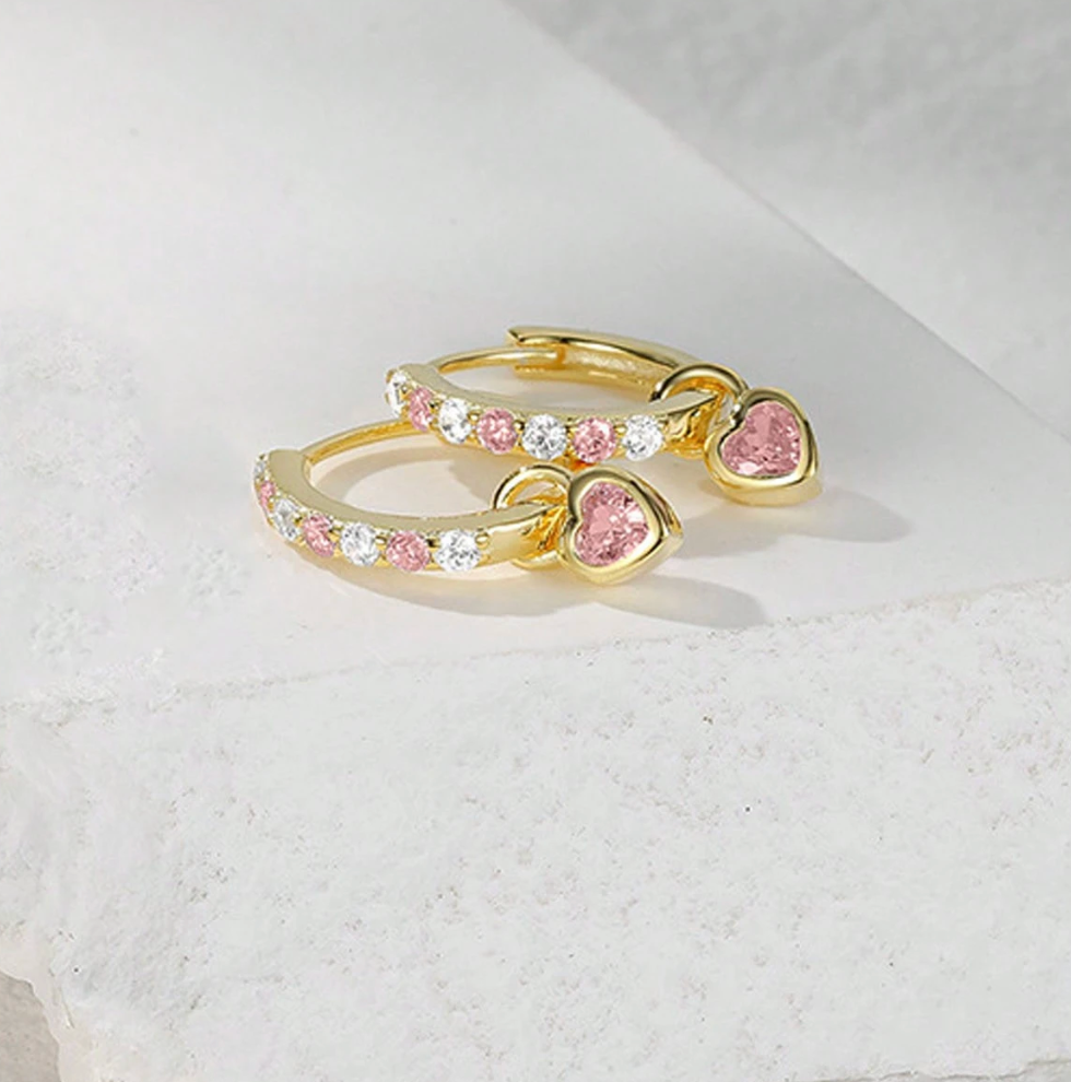 925 Silver Cubic Zirconia Dangle Earrings