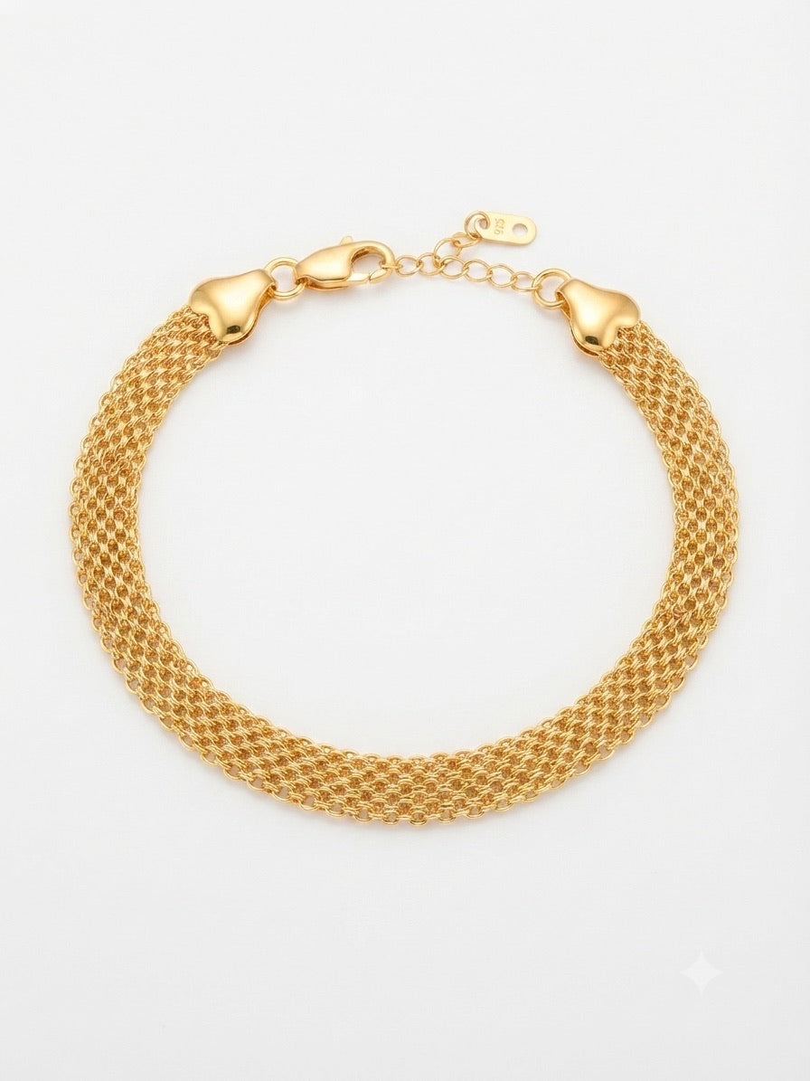 Elara Woven Silver Bracelet