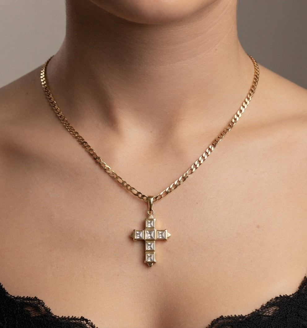 Halo Cross Necklace