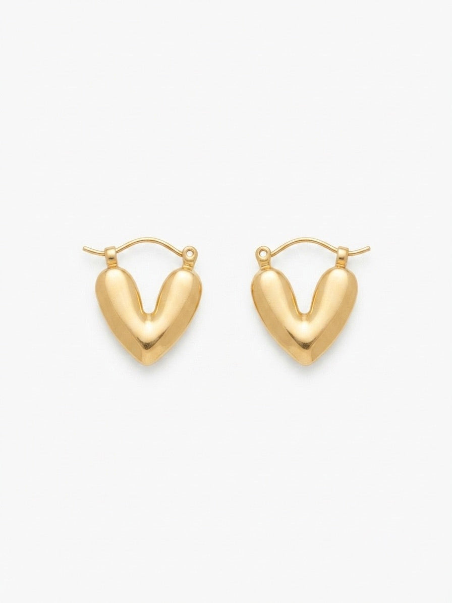 Amora Heart Hoop Earrings