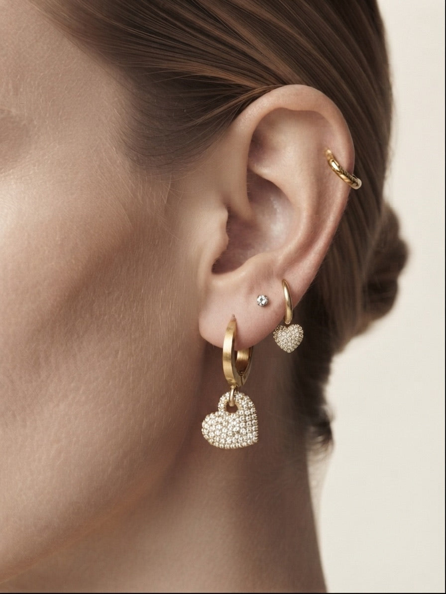 Valentina Heart Hoop Earrings