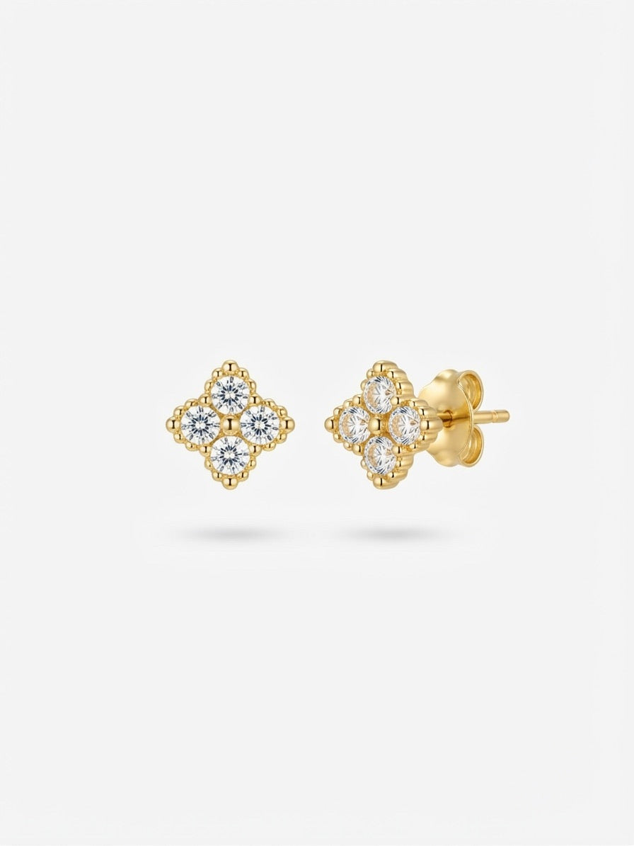 Elara Clover Stud Earrings