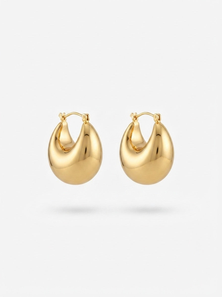 Aurelia Drop Hoop Earrings