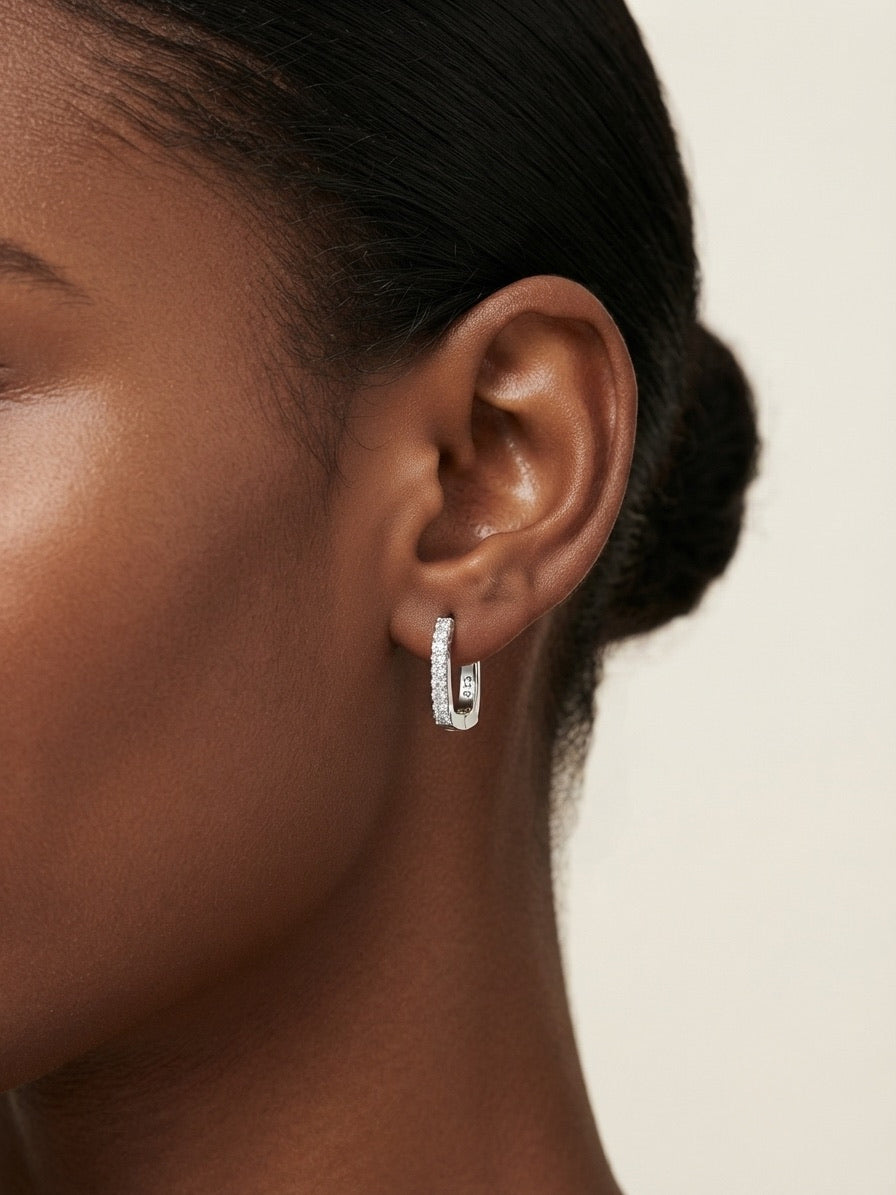 Verona Rectangle Hoop Earrings