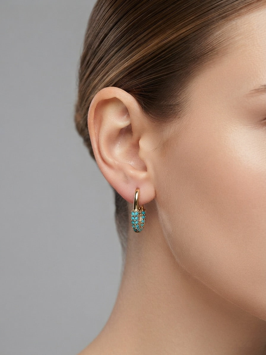 Azure Hoop Earrings