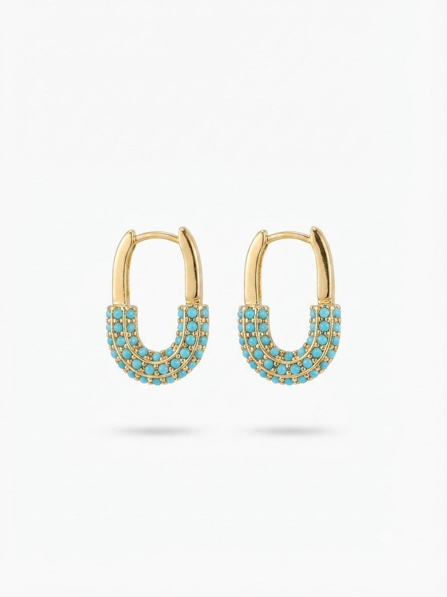 Azure Hoop Earrings