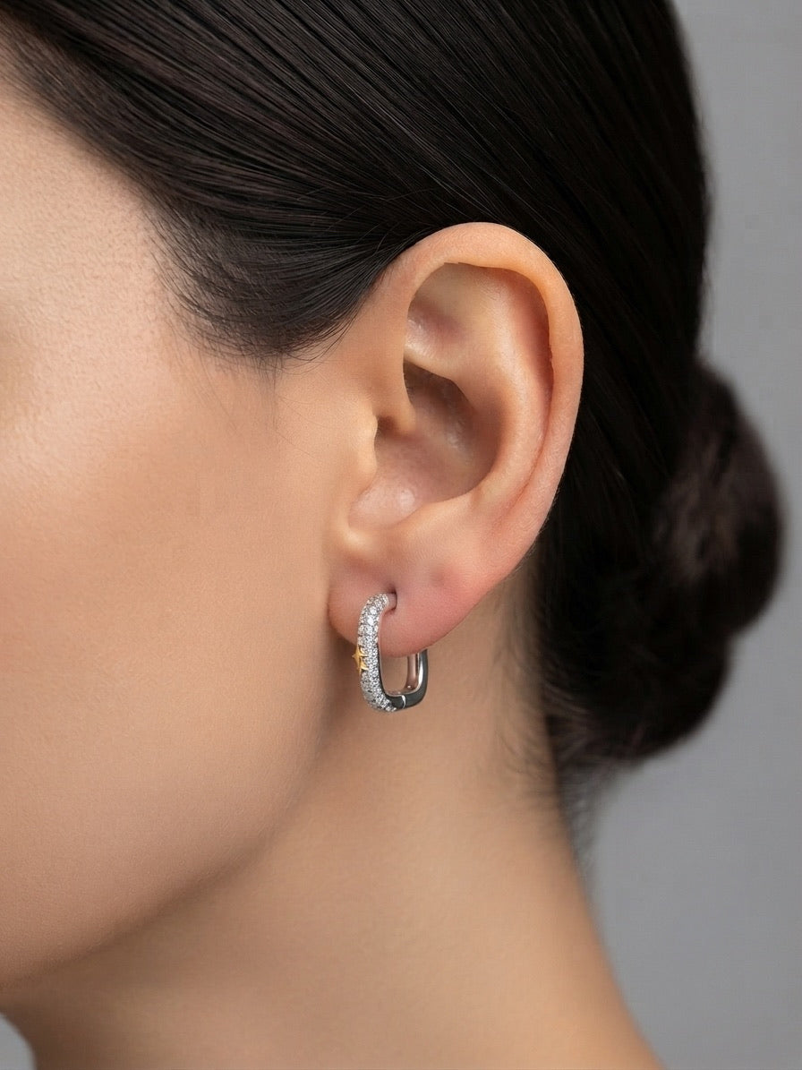 Astrid Star Hoop Earrings