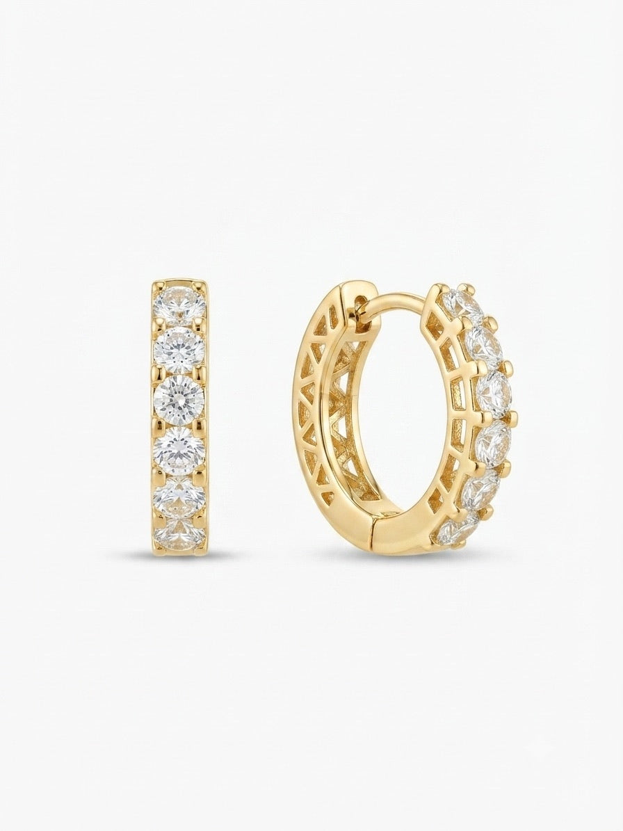 Vera Zircon Hoop Earrings