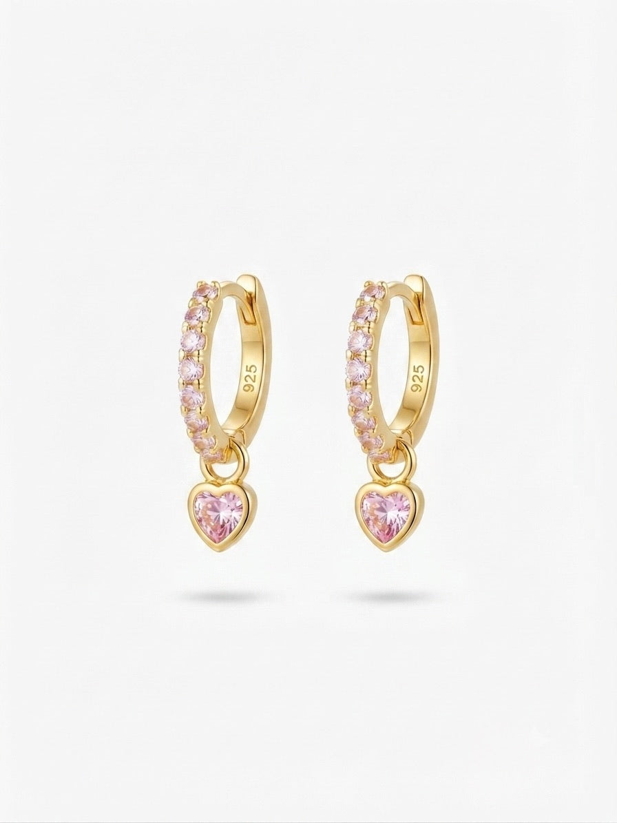 Rosalie Heart Hoop Earrings