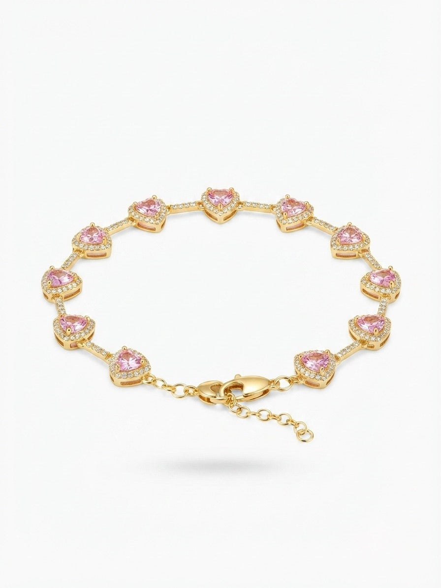 Amora Heart Tennis Bracelet