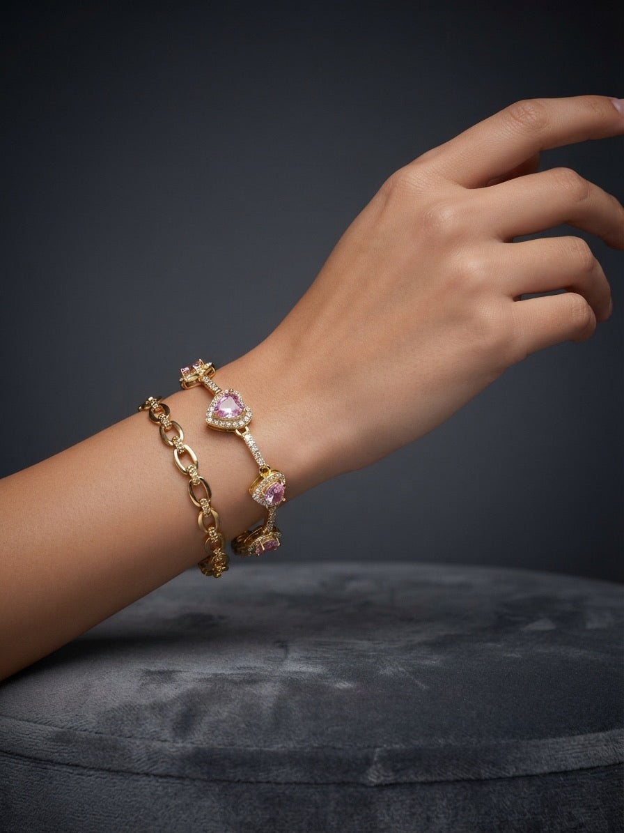 Amora Heart Tennis Bracelet