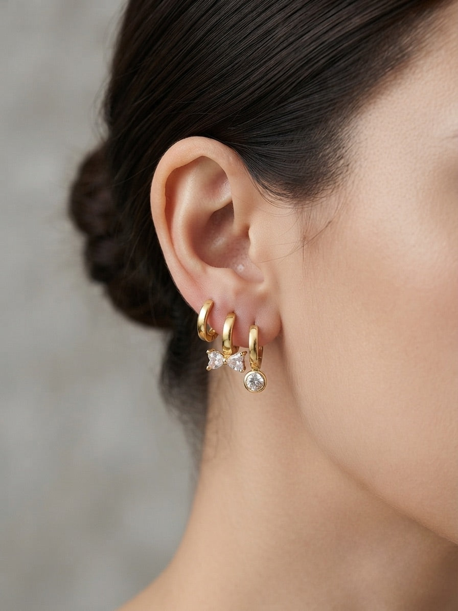 Amora Bow Hoop Earrings